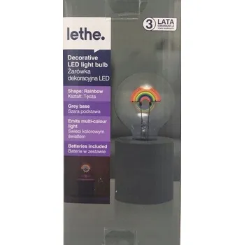 Žárovka Lethe Dekorativní LED žárovka "DUHA" šedý podstavec