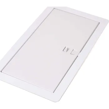 Obraz REVÍZNÍ DVÍŘKA KOVOVÁ BÍLÁ 14x26cm