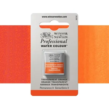 Vodová barva Akvarelová barva Winsor & Newton Professional, půlpánvička - Transparent Orange