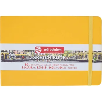 Skicák Art Creation žlutý, 140 g/m2, 80 stran - 21 x 14,8 cm
