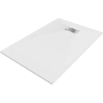 Sprchová vanička Mexen Hugo obdélníkový sprchový kout SMC 120 x 70 cm, bílý, kryt inox - 42107012-X Obdélníkové sprchové vaničky