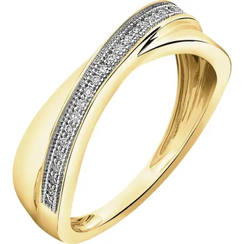 Prsten Prsten ze žlutého zlata s diamanty - 0,07 ct - ryzost 585 - 160.453