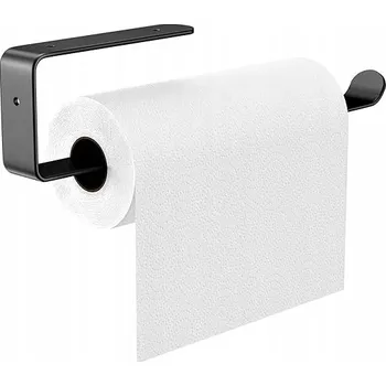 Věšák Držák kuchyňských rolí z hliníkové slitiny, věšák na papír, matná černá