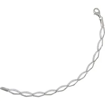 Náramek Stříbrný náramek obloučkový se zirkony