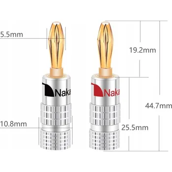 BANÁNKOVÁ ZÁSUVKA REPRODUKTORU NAKAMICHI GOLD HQ 2 ks
