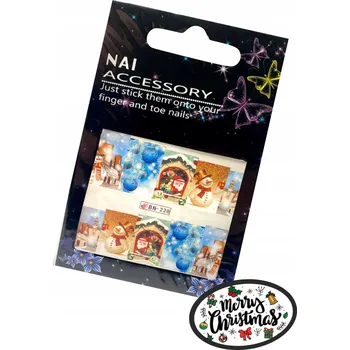 samolepka Samolepky na nehty Vánoční Zimní