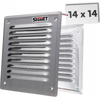 Větrací mřížka Ventilační mřížka Sigmet čtvercová nerezová ocel stříbrná 165x165 mm