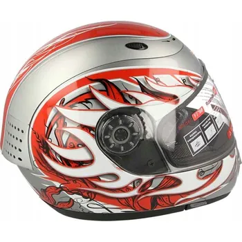 Helma na motorku MOTOCYKLOVÁ PŘILBA V170 ŠEDÁ CH-R /XS/