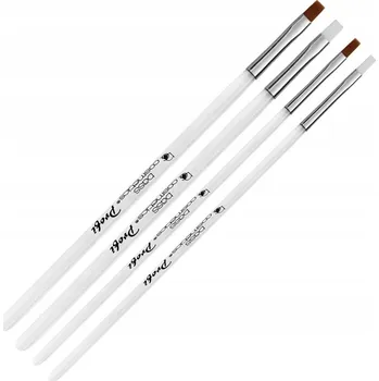 Kosmetický štětec Štětec na modelování gelu rovný - čtverec zlatý