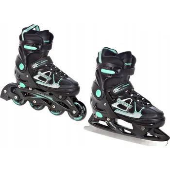 Kolečkové brusle Raven Spirit black/mint 2v1 EU 37-40, dámský (se zoubky) + DÁREK