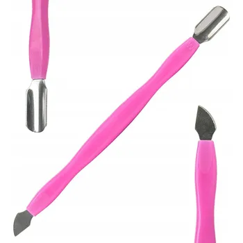 Profesionální Dlátko Zatlačovač Nůž Oboustranný Pro Manikúru Pedikúru Růžový