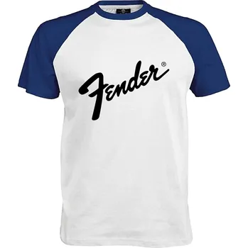 Pánské tričko Tričko Fender | Guitar Druh: Pánské, Barva: Royal | Bílá, Velikost: XL
