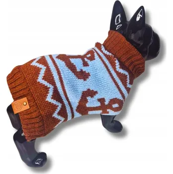 Pánský svetr SVETR pro psa hnědý s rolákem OCEAN BROWN vel M