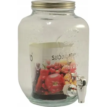 Sklenice Sklenice s kohoutkem 4L, skleněná, KO-7122