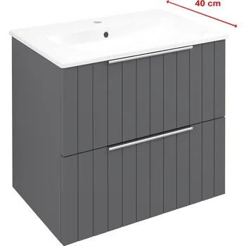 Koupelnový nábytek SAPHO CIRASA umyvadlová skříňka 58x54x39cm, carina strip (CR592-4141S)