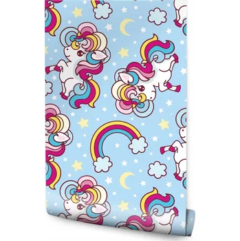 Fototapeta Tapeta pro děti - Krásní jednorožci /1345472126