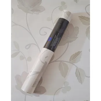 Fototapeta Tapeta béžové květy a listy 42041-30