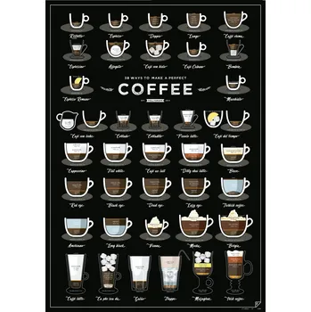 Obraz Plakát Káva do kuchyně 38 Ways to Make Coffee bez rámu 42 x 59,4 cm