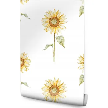 Fototapeta Tapeta do chodby malované slunečnice vintage