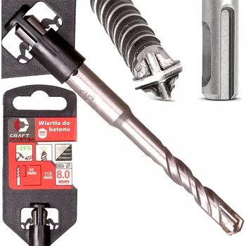 Vrták VRTÁK DO BETONU SDS 8 x 110 mm SDS-PLUS KŘÍŽOVÁ ČEPEL VÝKONNÝ SILNÝ