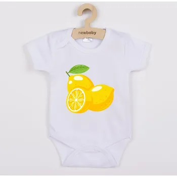 Dětské body s potiskem New Baby Lemon - krátký rukáv 68 (4-6m)