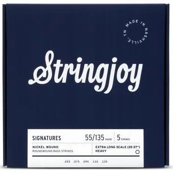 Struna pro kytaru a smyčcový nástroj Niklové struny pro baskytaru Stringjoy SIGNATURES 55-135, 5strunná sada XL