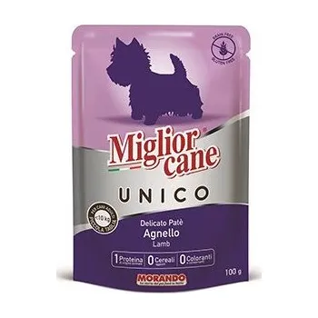 Krmivo pro psa Miglior Cane Unico kapsička pro psy jehněčí 100g