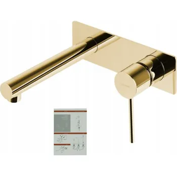 Vodovodní baterie Umyvadlová baterie pod omítku Corsan Lugo zlatá