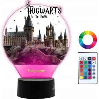 Lampička Noční Lampa s potiskem Harryho Pottera s LED s potiskem z Bradavic