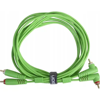 Audio kabel Kabel RCA - RCA UDG Ultimate Audio Cable Set RCA - RCA Zelený Zahnutý 3 m