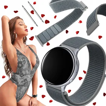 Řemínek na hodinky Řemínek pro Garmin Forerunner 255 / 255 Music chytré hodinky šedý řemínek 22mm