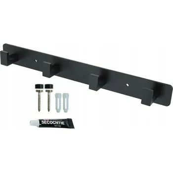 Věšák Tyč s háčky na kolíčky Global Service černá