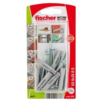Spojovací materiál Fischer 90877 Hmoždinka s vruty a kotvících kolíků 6 cm, 10 ks