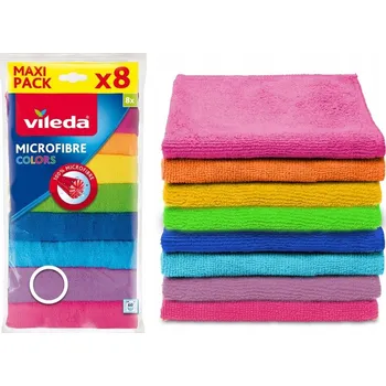 Utěrka Ścierki Vileda Mikrofibra Kolorowe COLORS 8 ks