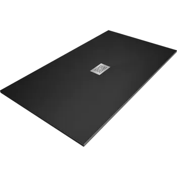 Sprchová vanička Mexen Hugo obdélníková sprchová vanička SMC 200 x 100 cm, černá, kryt inox - 42701020-X Obdélníkové sprchové vaničky