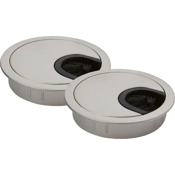kabelová chránička Walteco Kabelová průchodka, průměr 60mm, kov, matný nikl, 2 ks