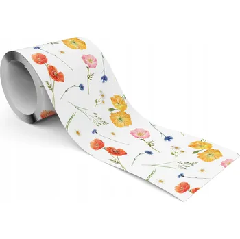 Fototapeta Samolepicí Dekorativní Bordura Barevné VLČÍ MÁKY Polní Květiny Příroda