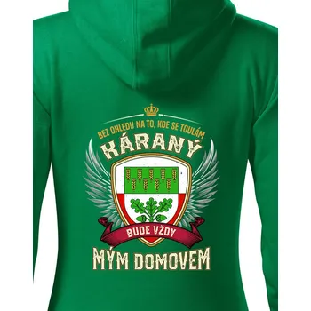 Dámská mikina Dámská mikina s volitelným městem, Barva Zelená, Velikost M, Canvas Dámská mikina Bezvatriko.cz 2843