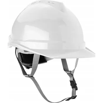 NEO TOOLS Průmyslová přilba s podbradním řemínkem, bílá