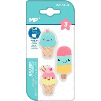 Gumka do ścierania Lody 3szt