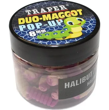Boilies Boilies Traper DUO-Maggot Pop-Up - Vanilka / Halibut