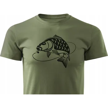 Tričko na ryby maskovací rybářské tričko khaki Forestmax vzor KAPR 4XL
