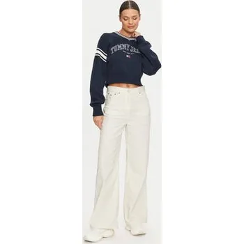 Tommy Jeans Kalhoty z materiálu Claire DW0DW19917 Écru Loose Fit 24_30