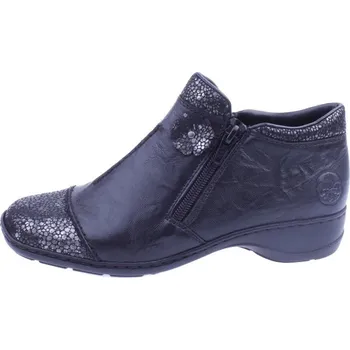 Dámské kozačky Boty Rieker 58388 černé dámské kožené kotníkové Velikost: 39