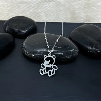 Náhrdelník Atelier Fantazie - Náhrdelník z oceli LV - Medvídek - 44055