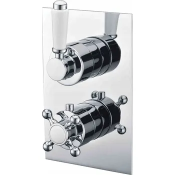 Vodovodní baterie Podomítková vanová baterie Omnires RETRO stříbrná