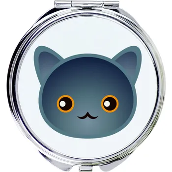 Kosmetické zrcátko Chartreux - kapesní zrcátko do kabelky Art-Dog