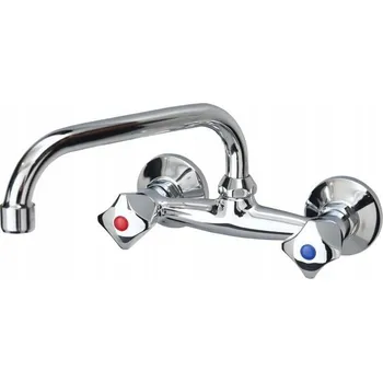 Vodovodní baterie Kuchyňská nástěnná baterie Sea-Horse LUCY stříbrná