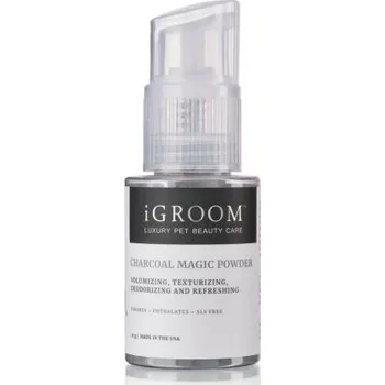 Kosmetika pro psa iGROOM Objemový pudr tmavý Charcoal - Charcoal Magic Powder)