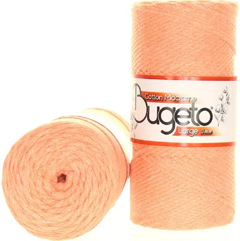 Příze Maccaroni Cotton Macrame Large 3mm lososová 402